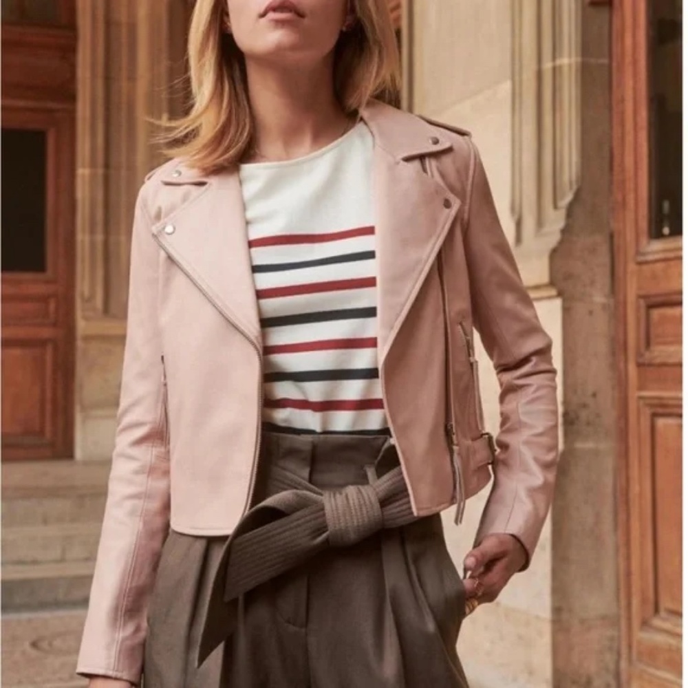 Sézane Zig leather Jacket - European size 38